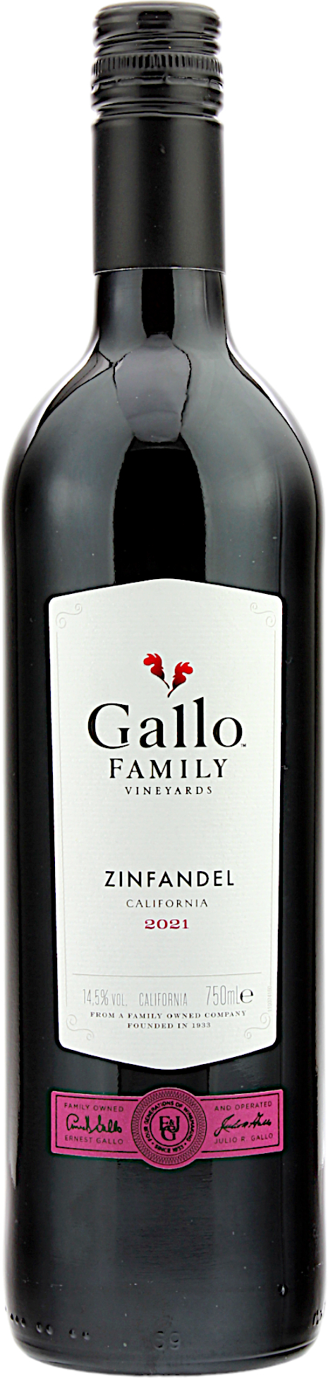 Gallo Family 2021 Vineyards Zinfandel 14.5% 0,75l