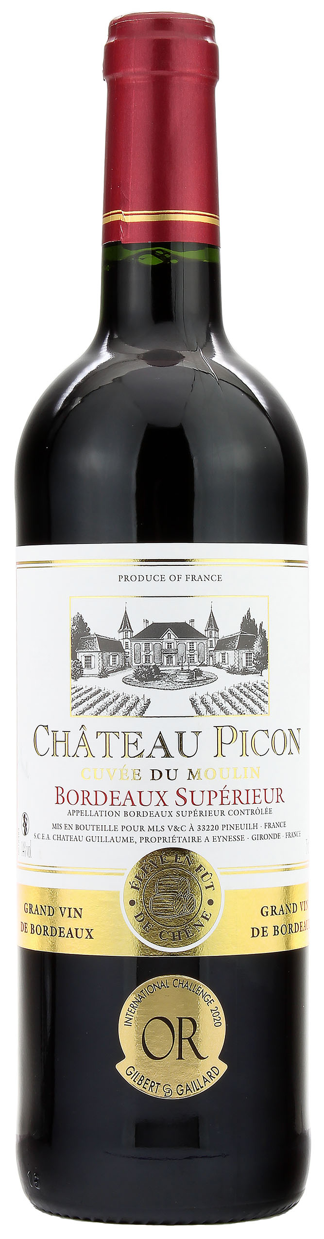 Château Picon Bordeaux superieur AOC 2020 14.0% 0,75l
